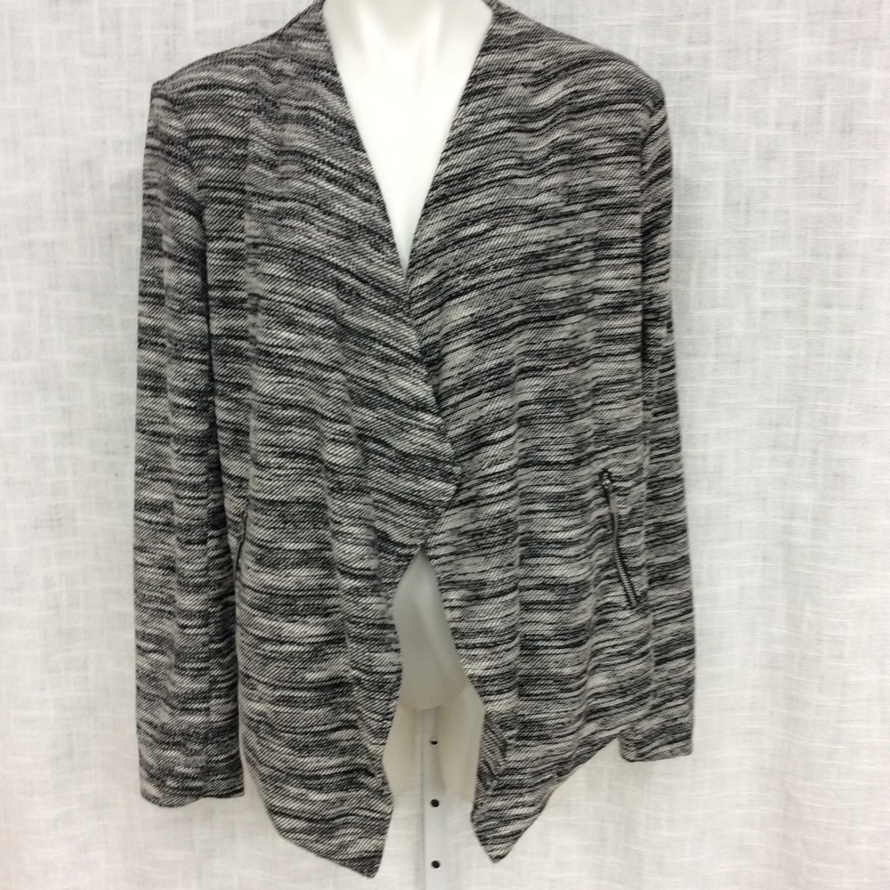 Rafaella Large Jacket/Shrug Black and White Blend
